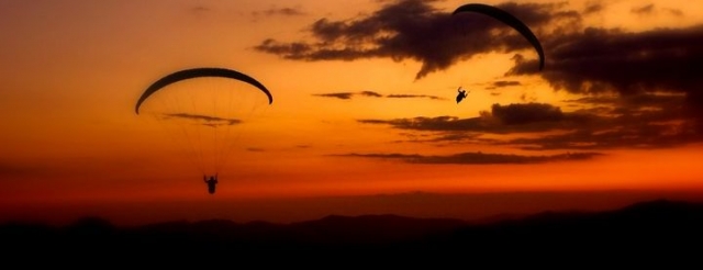  Sunset at Baronnies Paragliding 